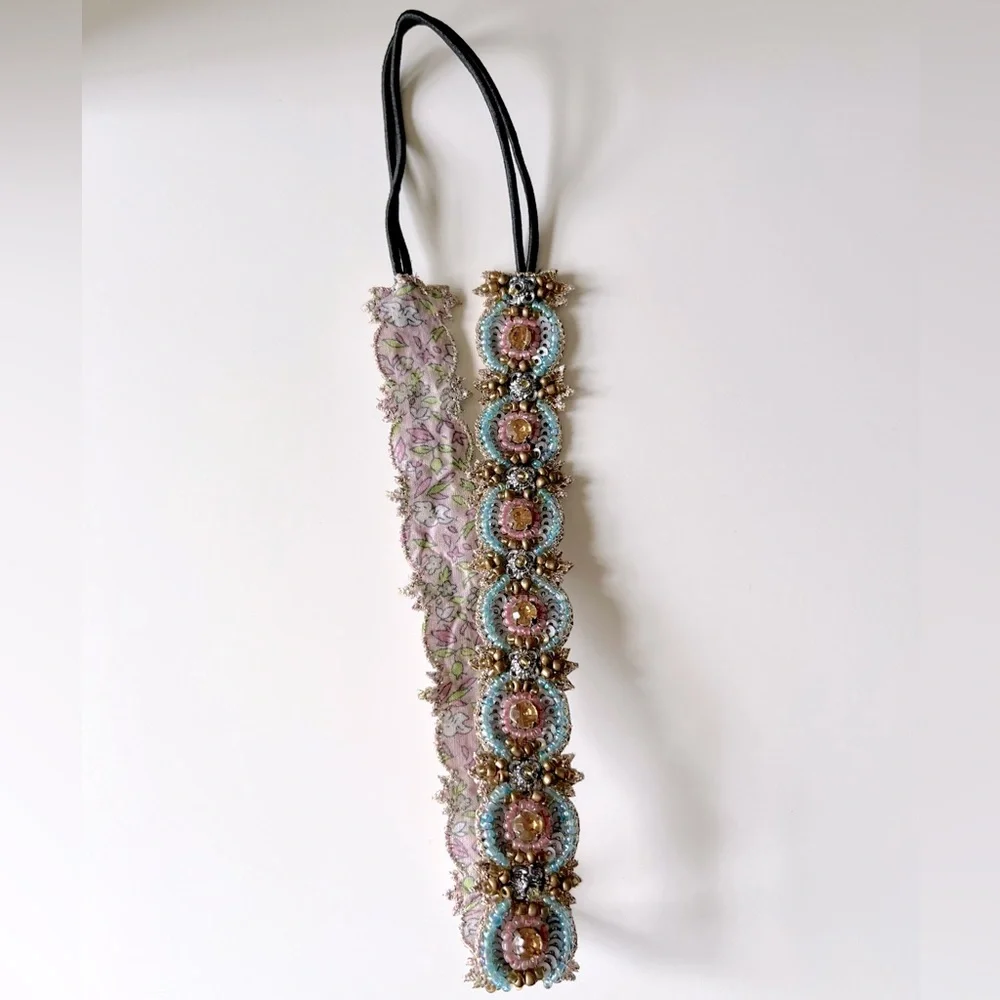 Embellished Elastic Headband - Picture 1 of 3